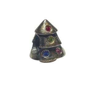Chamilia 925 Sterling Silver Christmas Tree Charm Multicolor